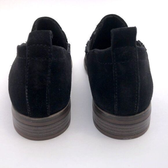 NEW Clarks Trish Bell Studded Leather‎ Flat Slip On Bootie Black Suede - Picture 3 of 6